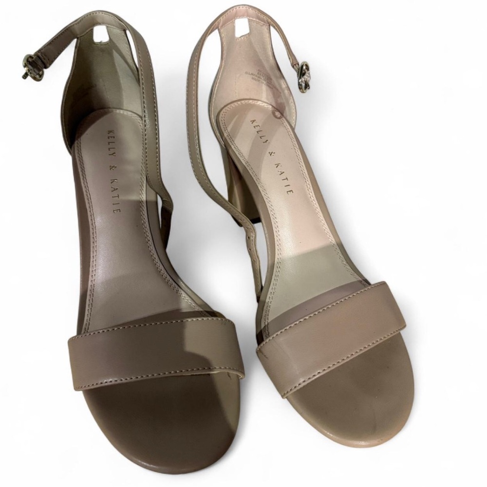 Kelly & Katie Tan Heels with Ankle Strap